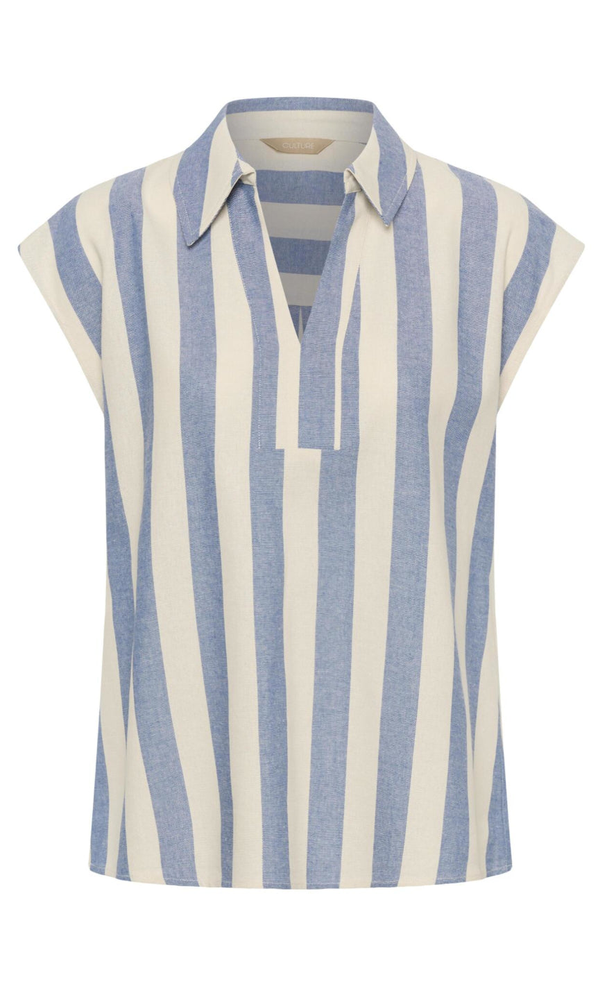 Culture Top Kapina Whitecap Blue Stripe