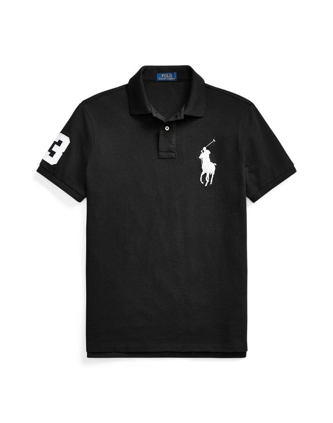 Custom Slim Fit Big Pony Mesh Polo Shirt