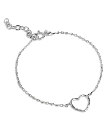 Enamel Copenhagen Armbånd Organic Heart Silver Colour