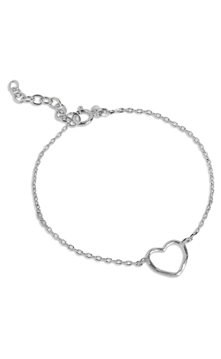 Enamel Copenhagen Armbånd Organic Heart Silver Colour