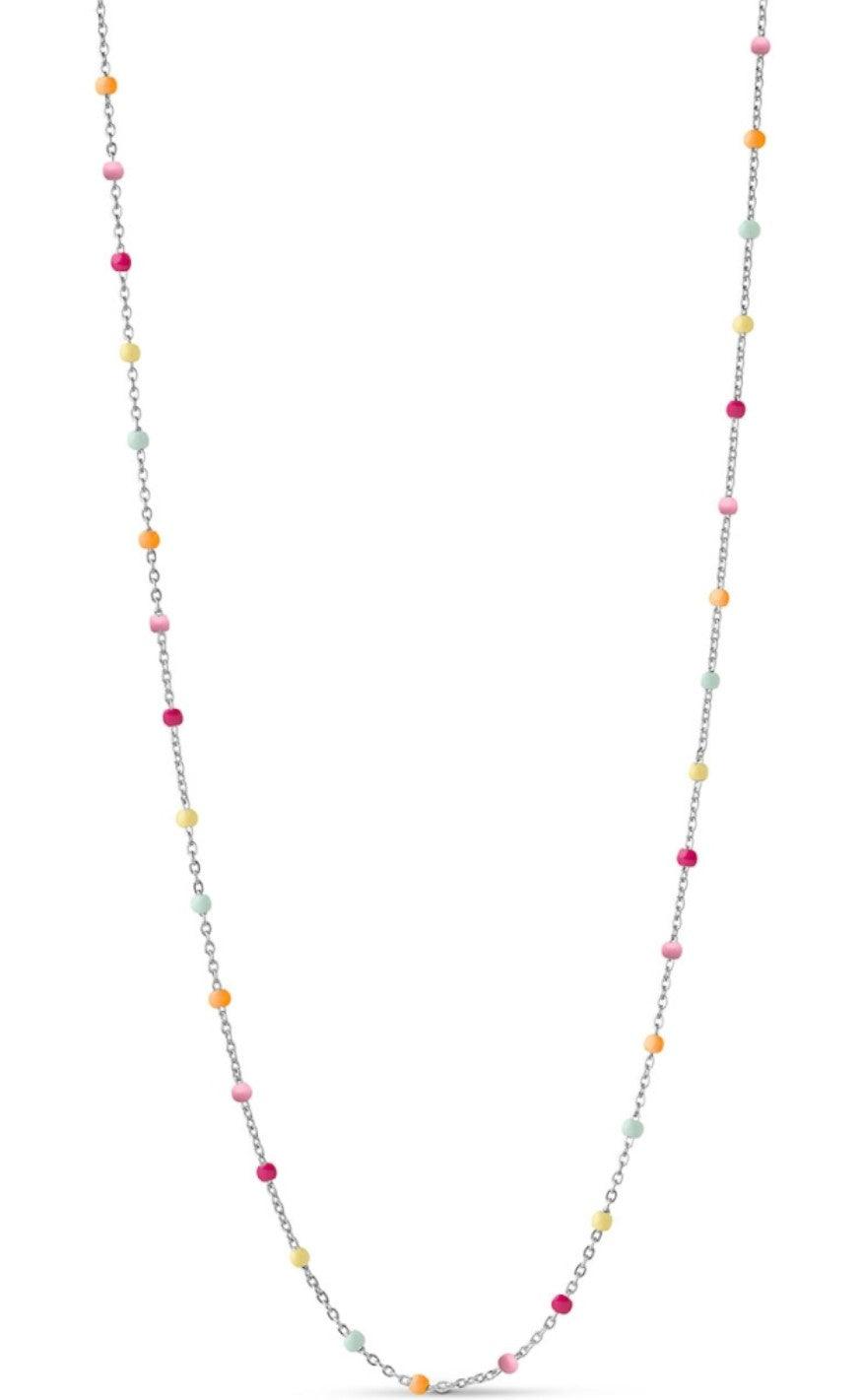 Enamel Copenhagen Halskæde Lola Rainbow Silver Colour