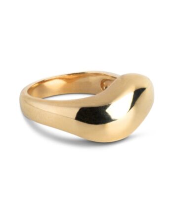 Enamel Copenhagen Ring Agnete Large Gold Colour