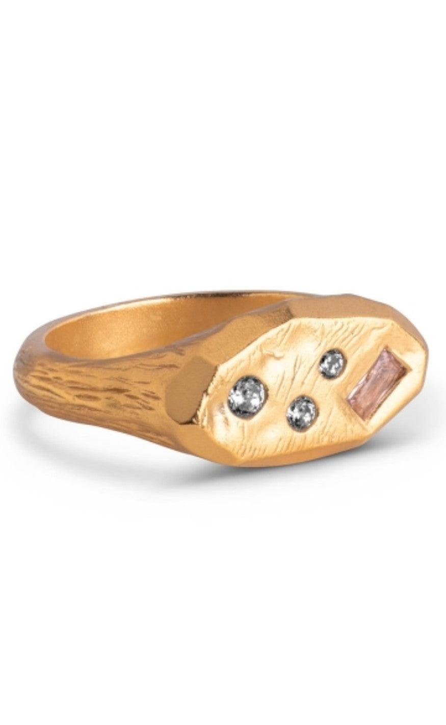Enamel Copenhagen Ring Aia Gold Colour
