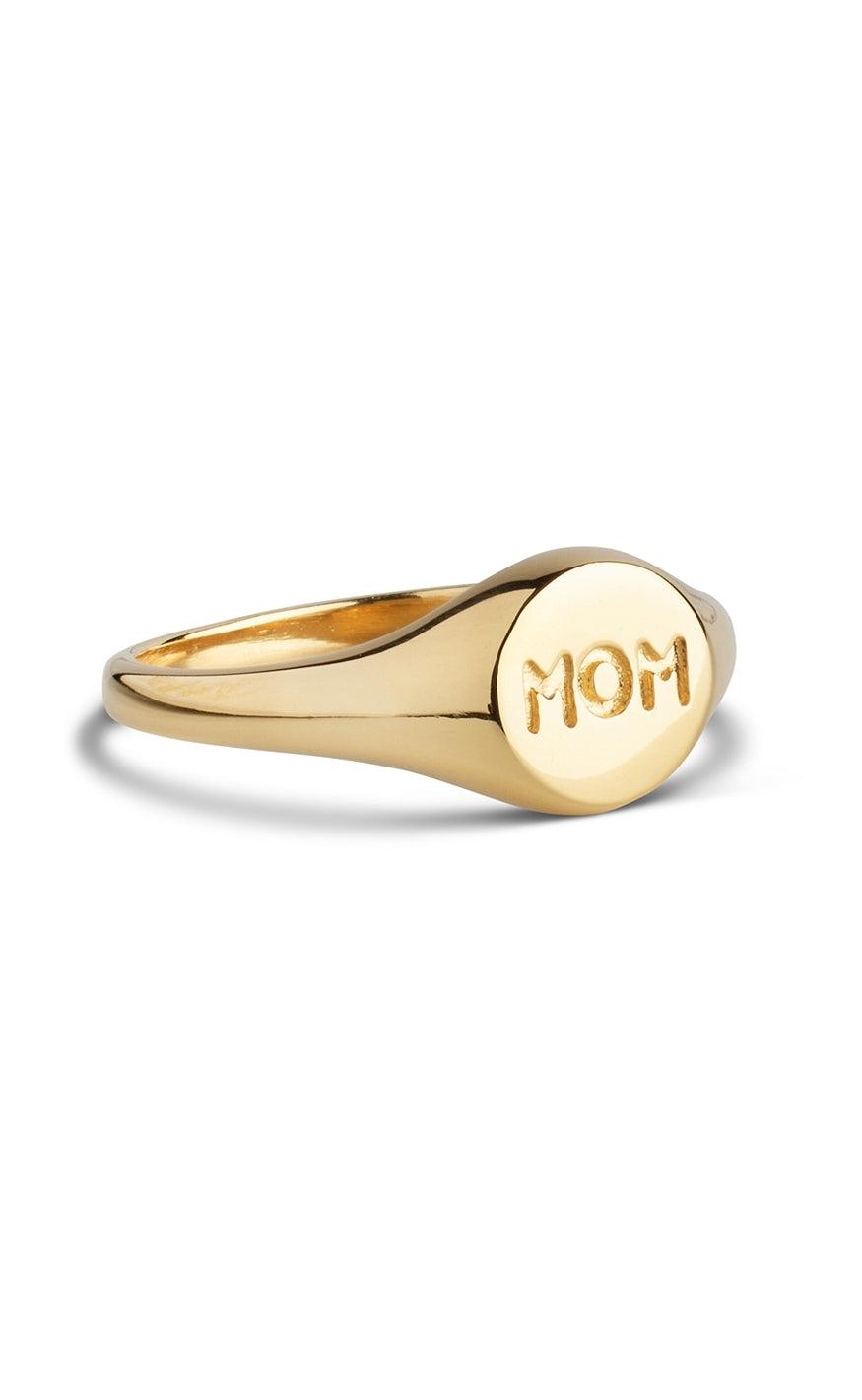 Enamel Copenhagen Ring Mom Signet Gold Colour