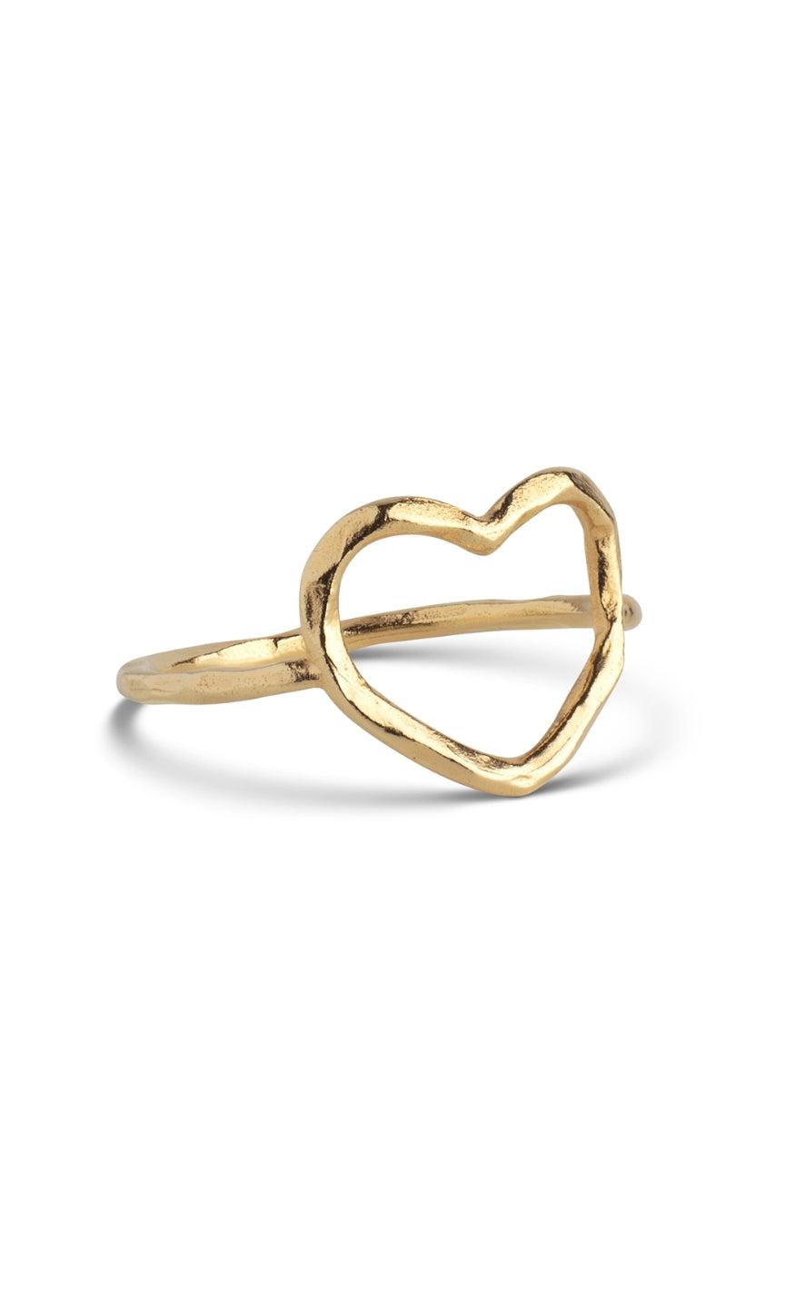 Enamel Copenhagen Ring Organic Heart Gold Colour