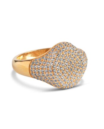 Enamel Copenhagen Ring Sparkling Luna Gold Colour