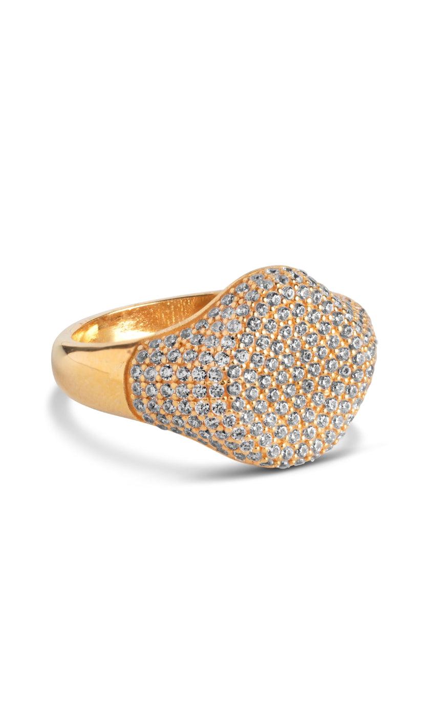 Enamel Copenhagen Ring Sparkling Luna Gold Colour