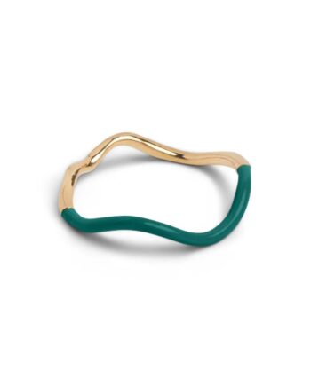 Enamel Copenhagen Ring Sway Petrol Green