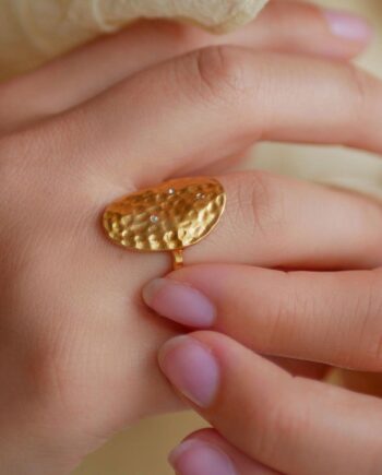 Enamel Copenhagen Ring Zola Clear  Gold Colour