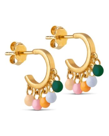 Enamel Copenhagen øreringe   Hoops Rainbow Dreamy