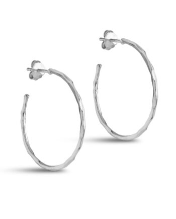 Enamel Copenhagen øreringe Organic Arena Medium Silver Colour