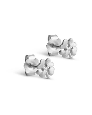 Enamel Copenhagen øreringe Organic Clover Mini Silver Colour