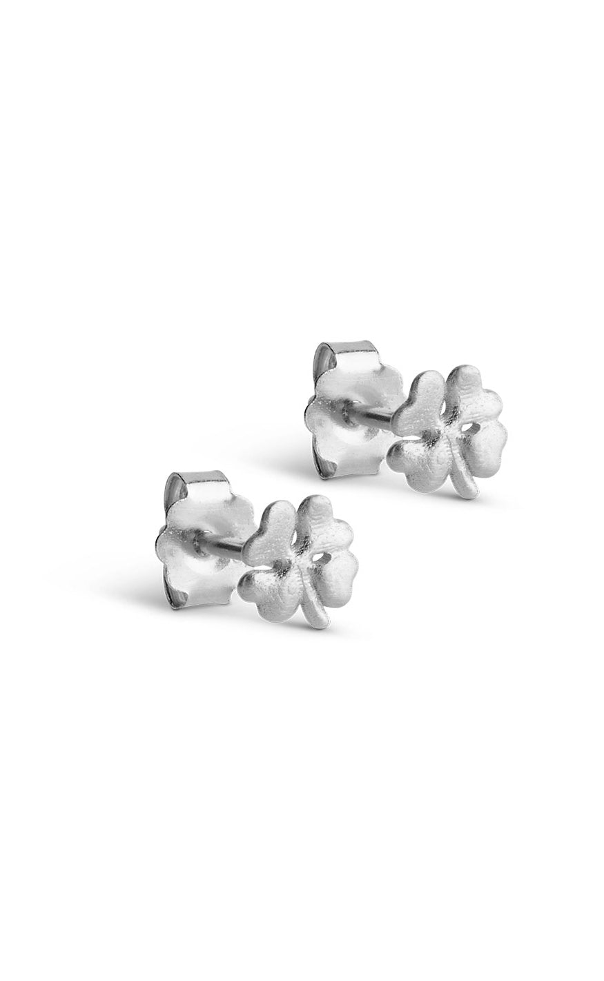 Enamel Copenhagen øreringe Organic Clover Mini Silver Colour