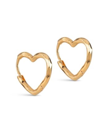 Enamel Copenhagen øreringe Organic Heart Small Gold Colour