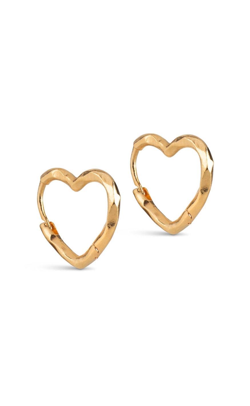 Enamel Copenhagen øreringe Organic Heart Small Gold Colour