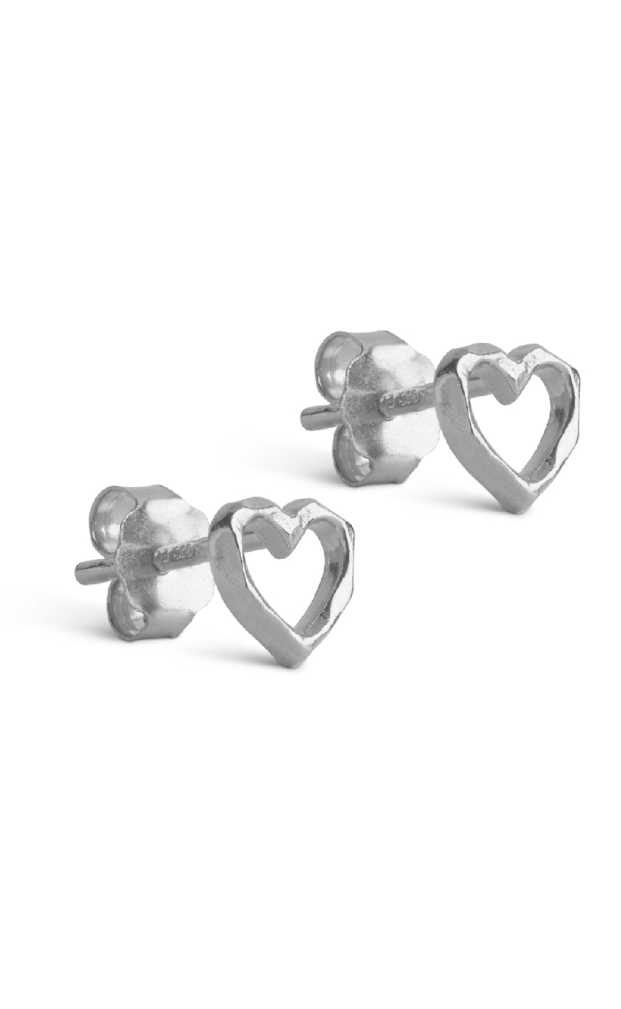 Enamel Copenhagen øreringe Studs Heart Silver Colour