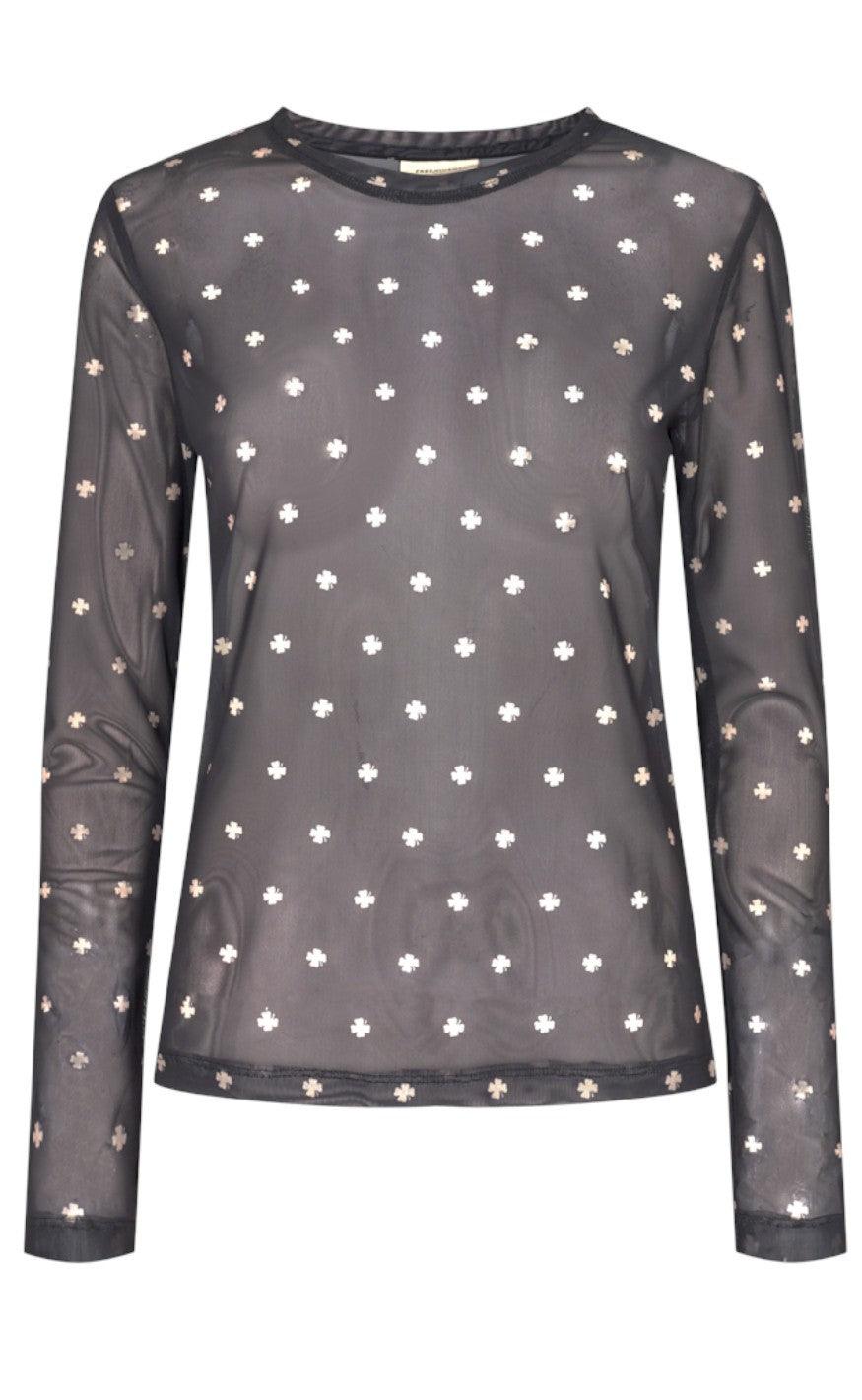 Freequent Bluse Babara Black Clover Mix