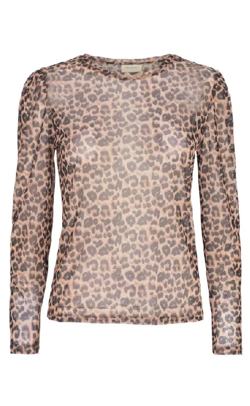 Freequent Bluse Babara Silver Mink Leo Mix