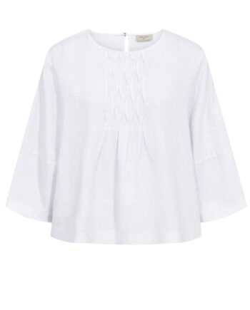 Freequent Bluse Lava Pleat Brilliant White