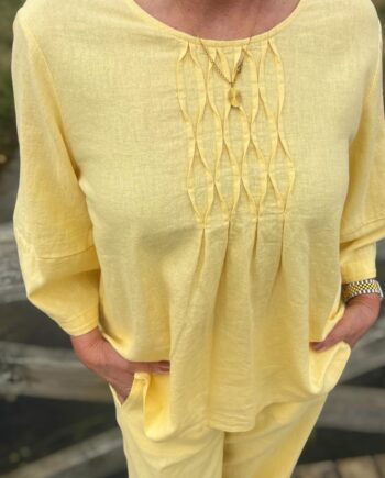 Freequent Bluse Lava Pleat Golden Haze