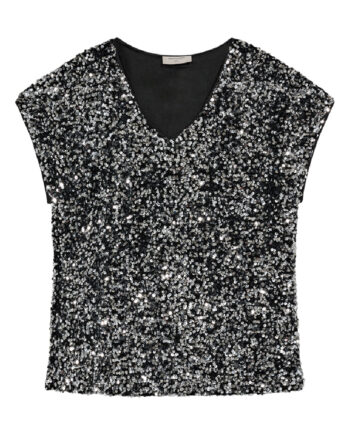 Freequent Bluse Lune Black    Silver
