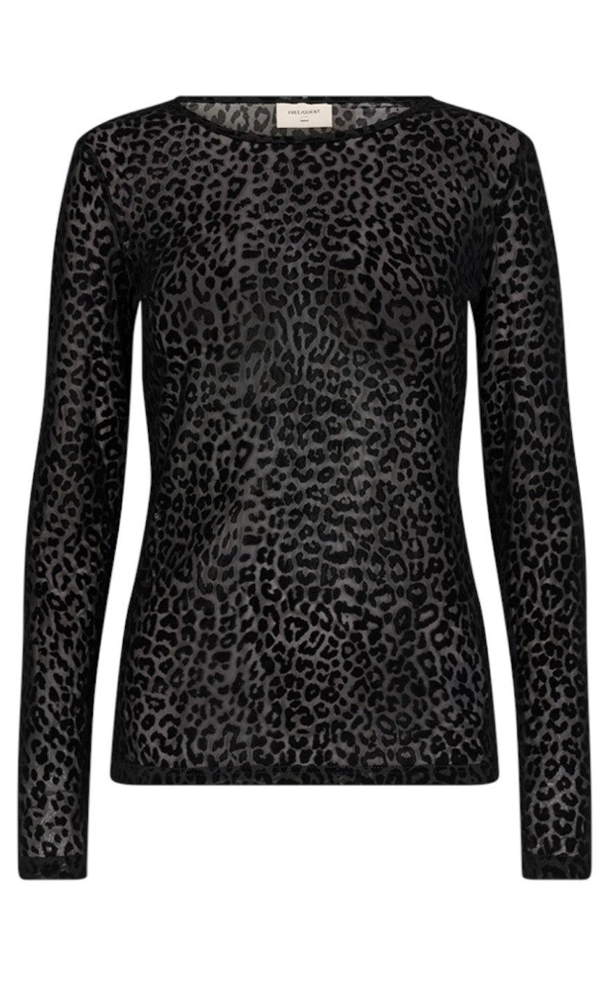 Freequent Bluse Vally Black With Leo