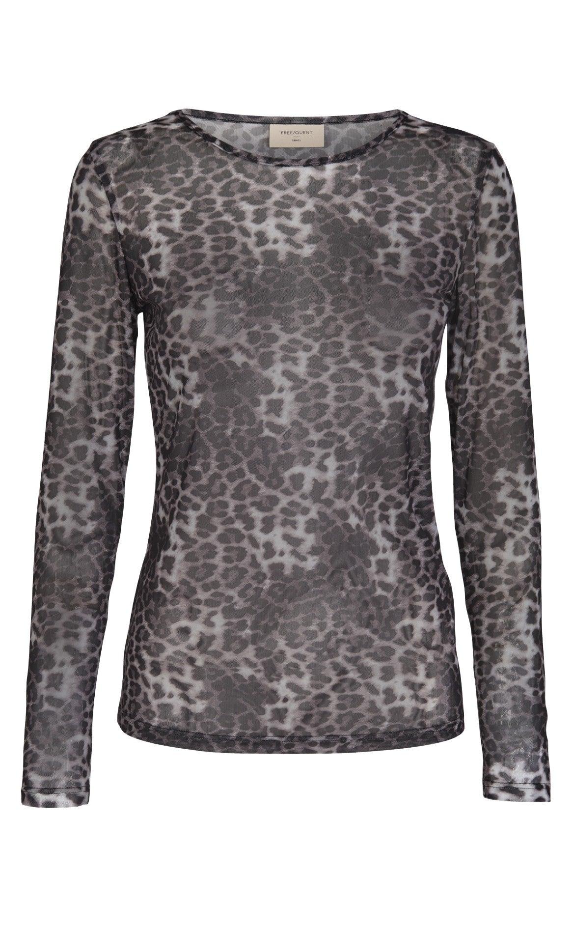 Freequent Bluse Vally Grey Leo Print