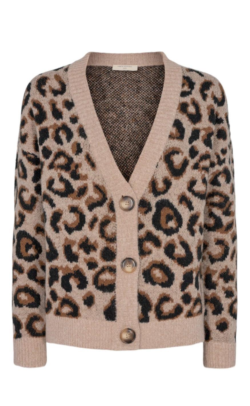 Freequent Cardigan Leoa Silver Mink Mix
