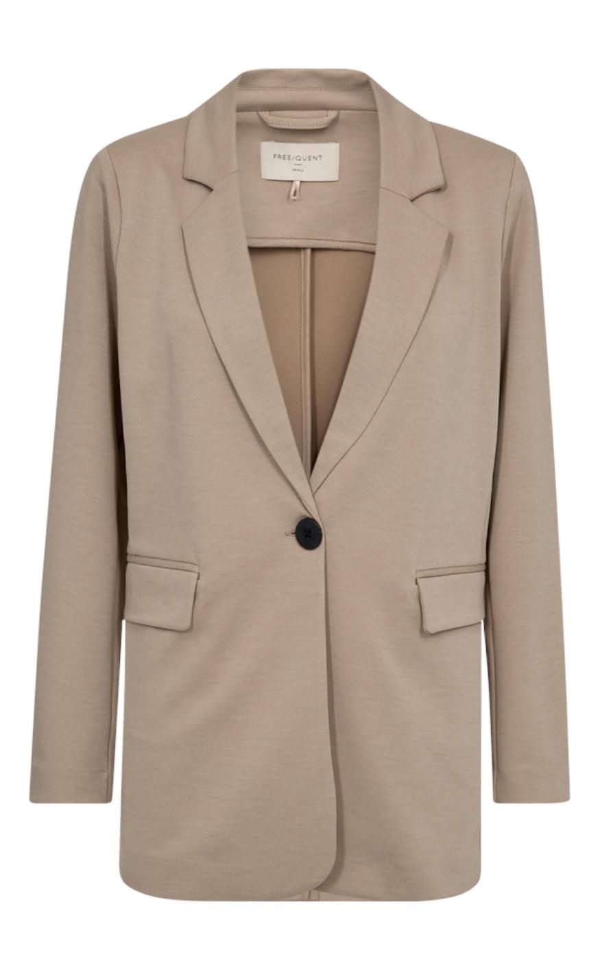 Freequent Jakke Blazer Nanni Structure Simply Taupe Mel