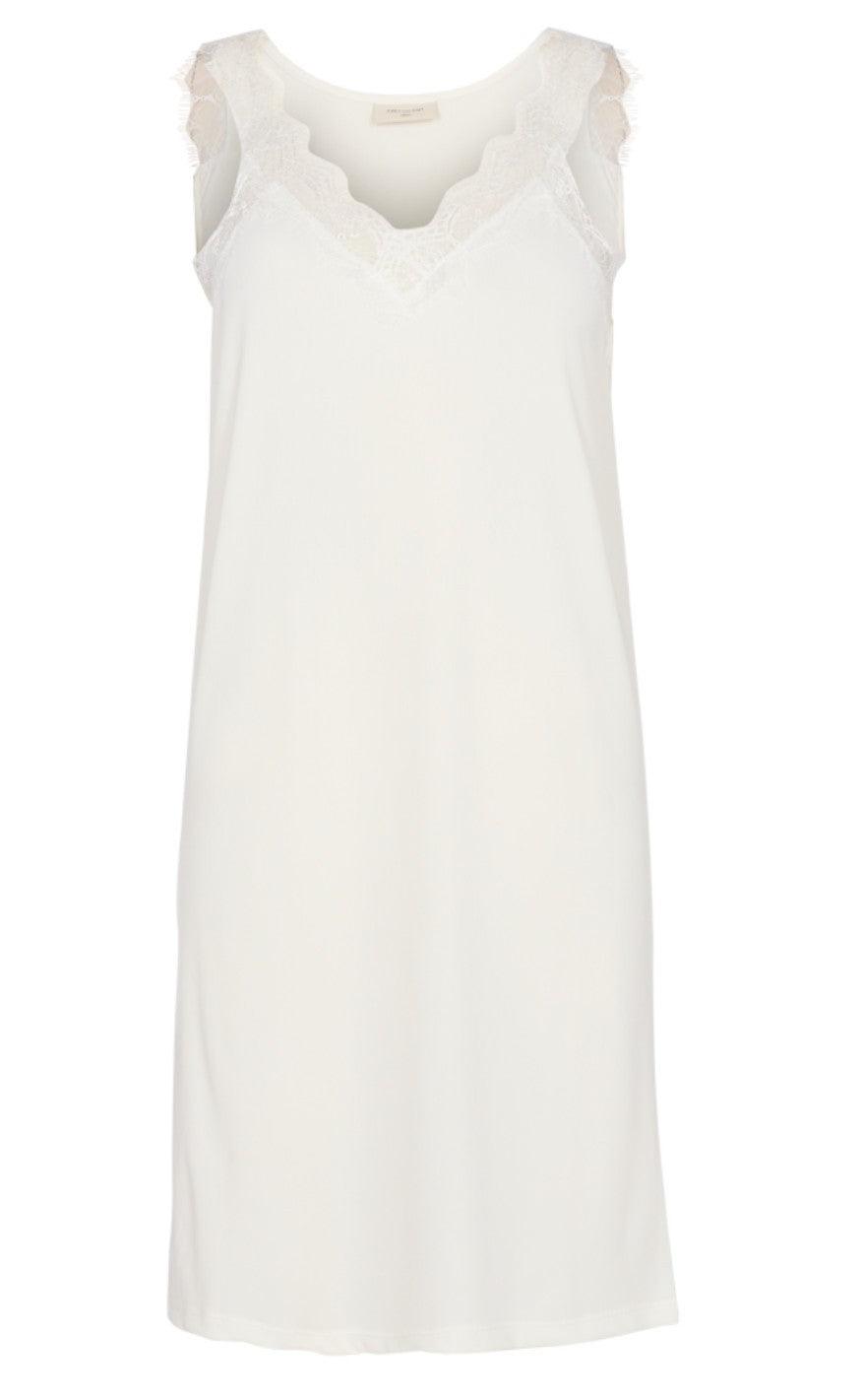 Freequent Kjole Bicco Rib Off White