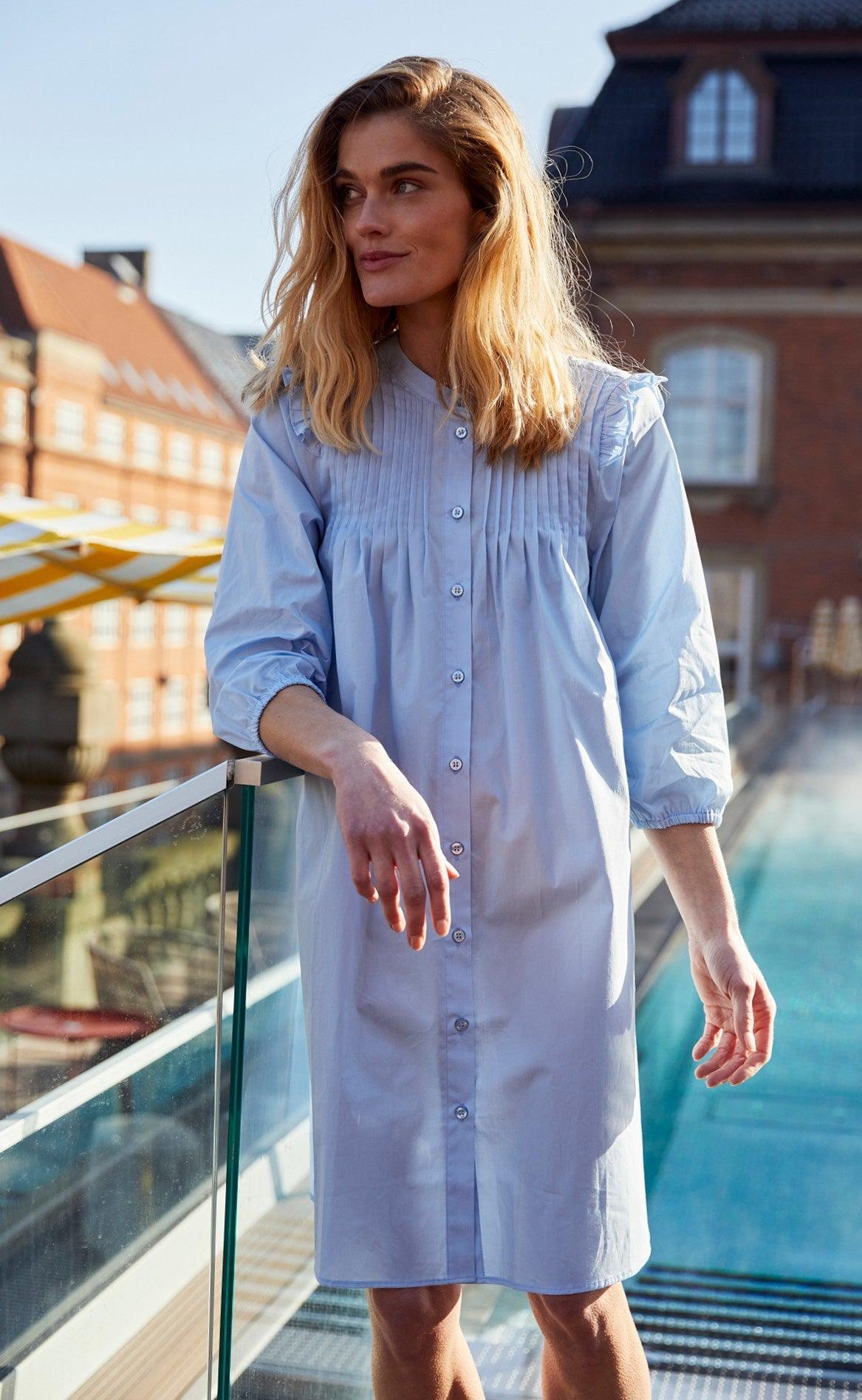 Freequent Kjole Emili Chambray Blue