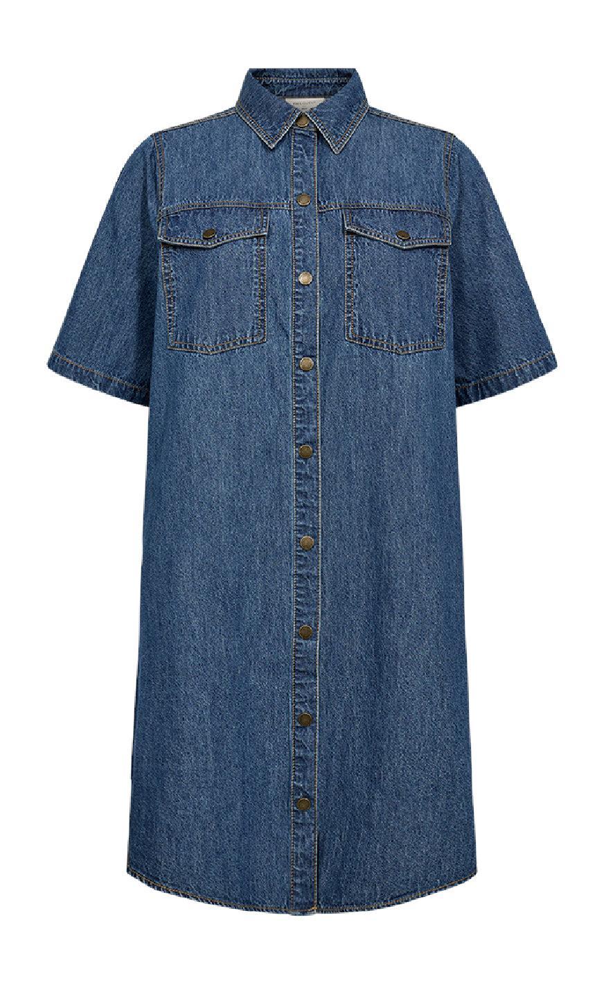 Freequent Kjole Lisea Medium Blue Denim