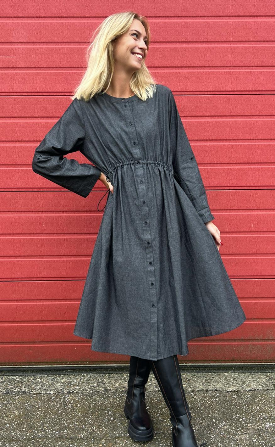 Freequent Kjole Malay Black Denim