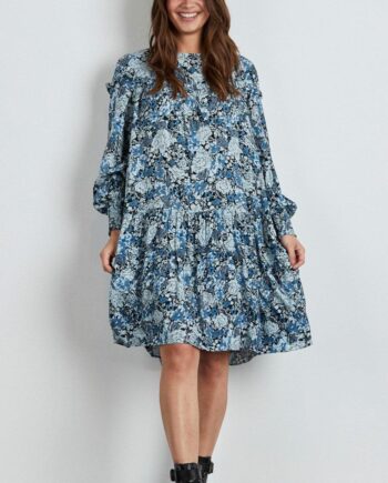 Freequent Kjole Muna Chambray Blue Mix