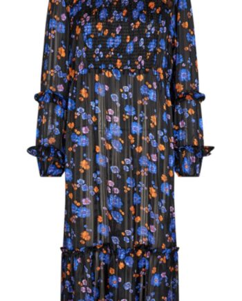 Freequent Kjole Paulin Black With Amparo Blue