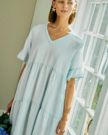 Freequent Kjole Renna Light Blue Denim