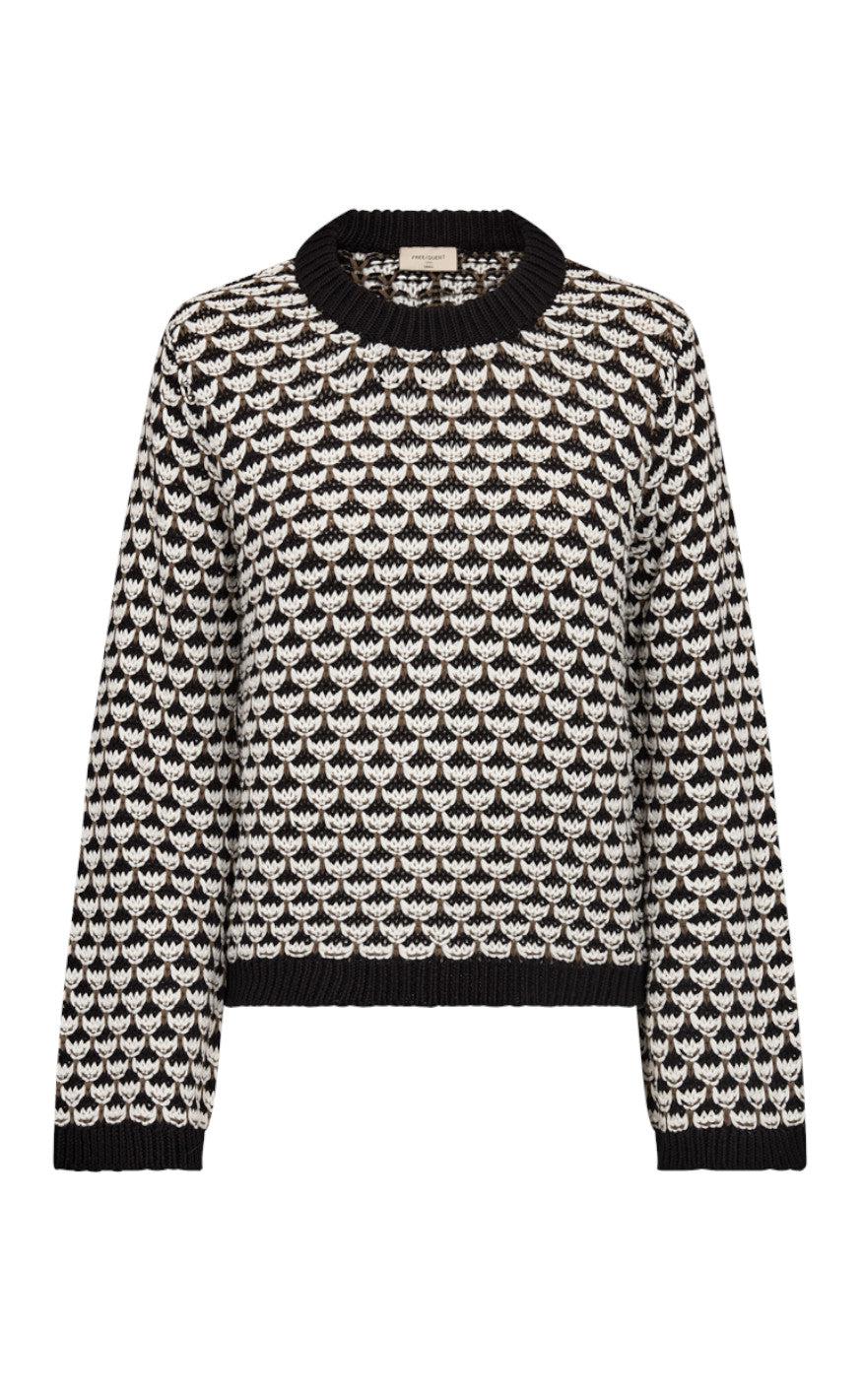 Freequent Pullover Flippy Black Off White