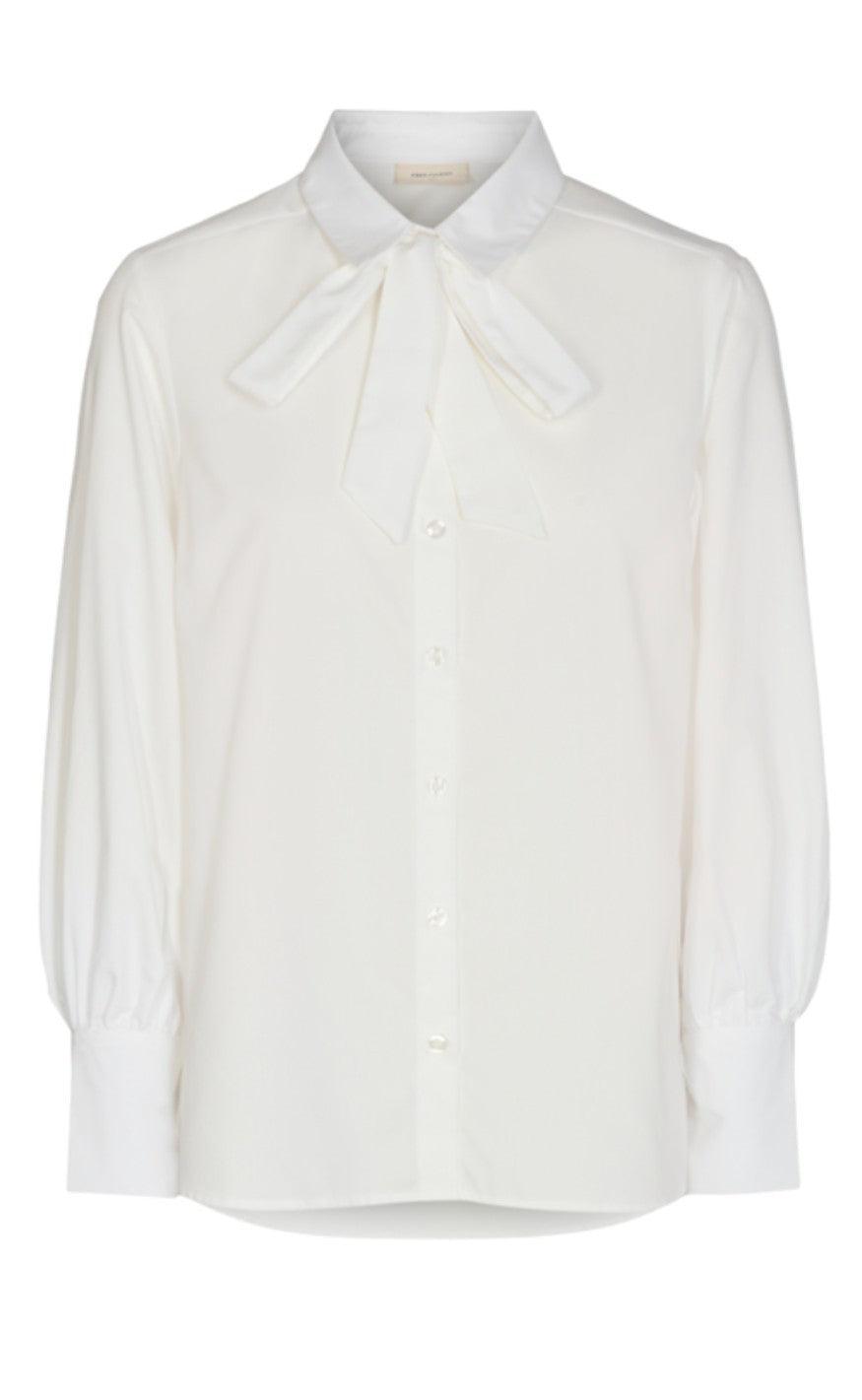 Freequent Skjorte Flynn Bow Off White