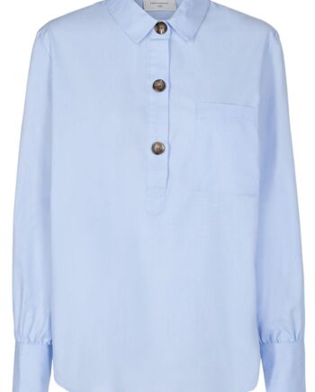 Freequent Skjorte Flynn Chambray Blue