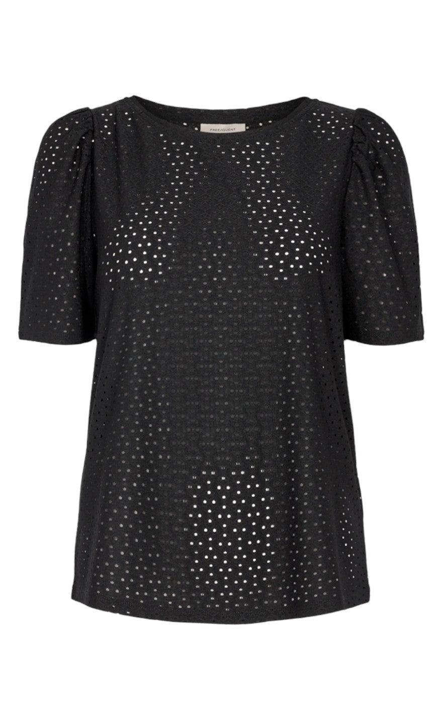 Freequent -shirt Blond Fenja Puff Black