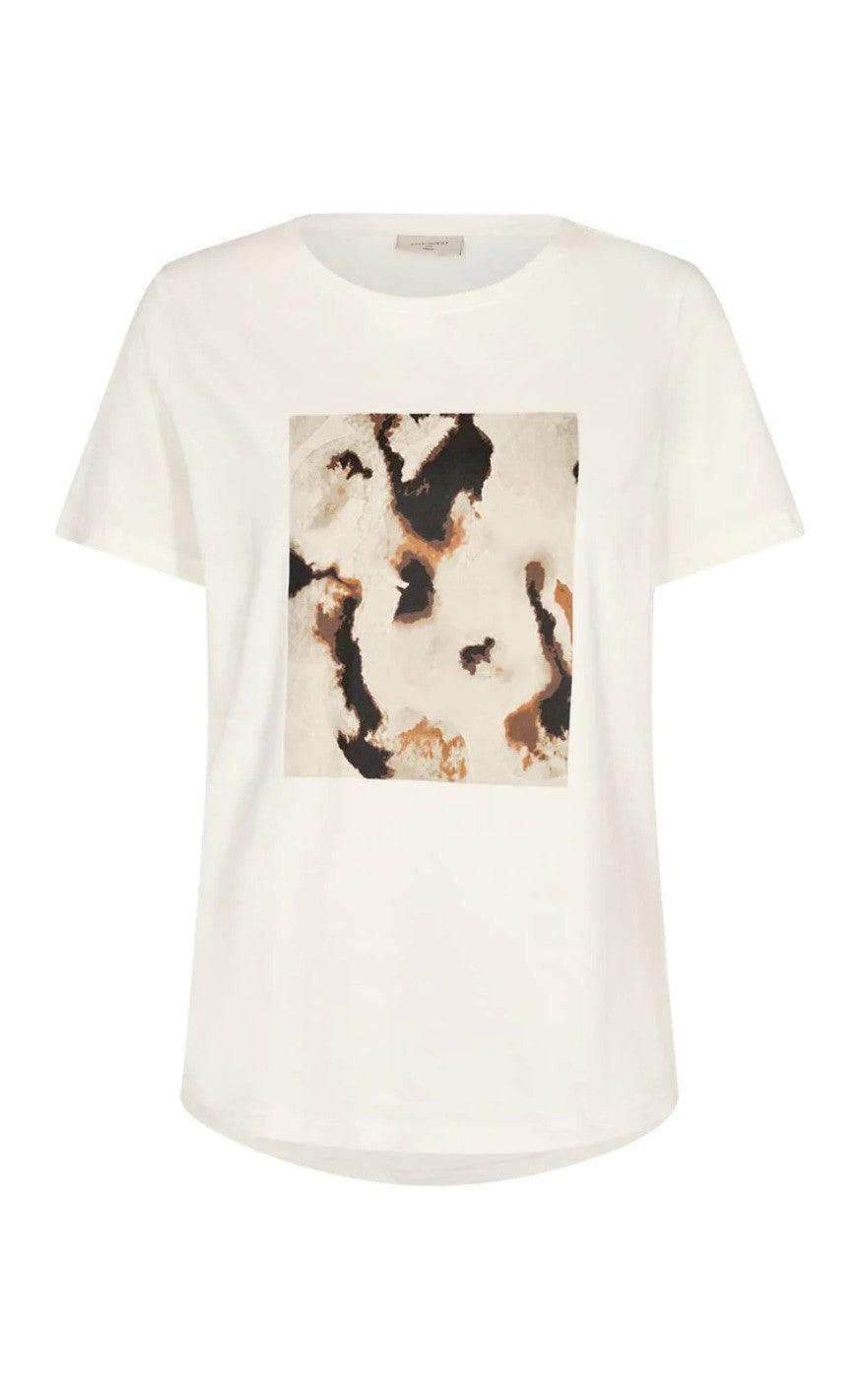 Freequent  -shirt Fenjal Offwhite    Coffeebean