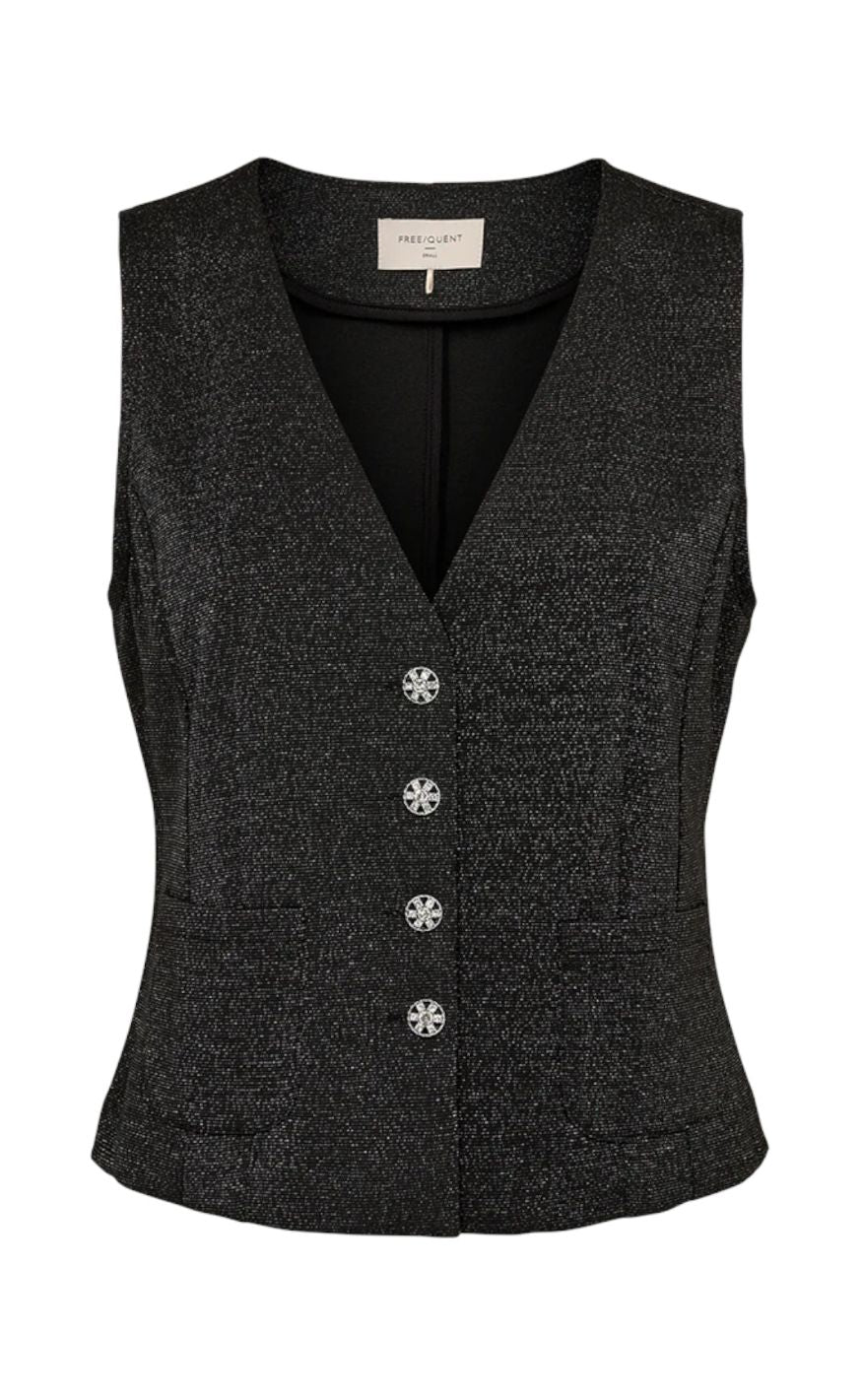 Freequent Vest Nannilux Black Silver