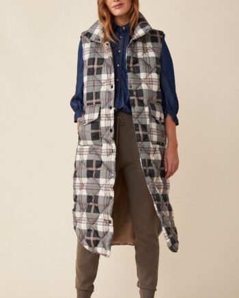 Freequent Vest Olga Black    Silver Mink