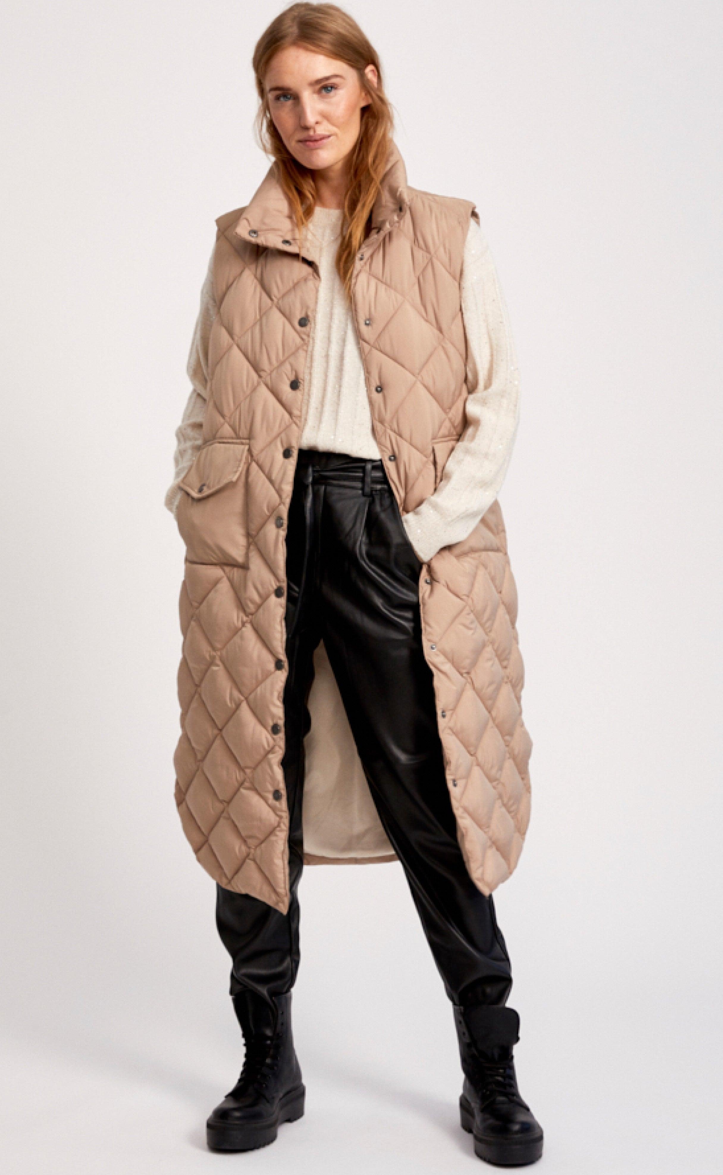 Freequent Vest Olga Silver Mink