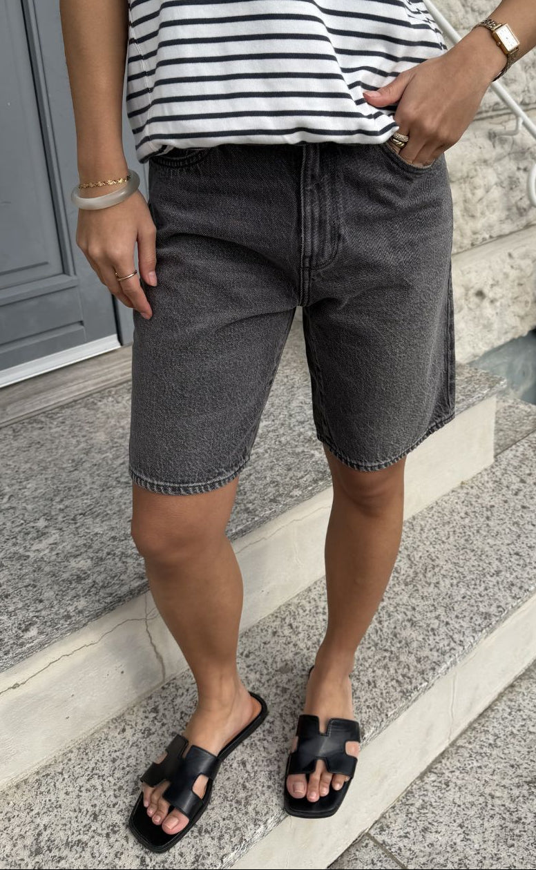 -star Shorts Viktoria Bermuda Wmn Faded Eolith Grey