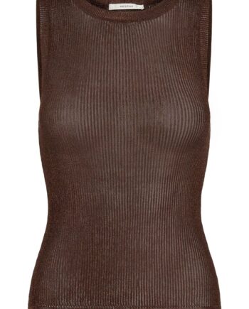 Gestuz Top Silvi Deep Brown Metallic