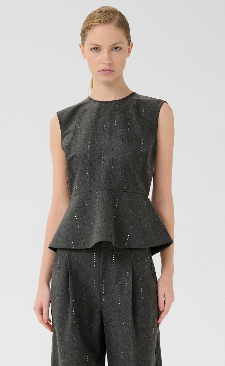 Gestuz Vest Adira Dark Grey Melange