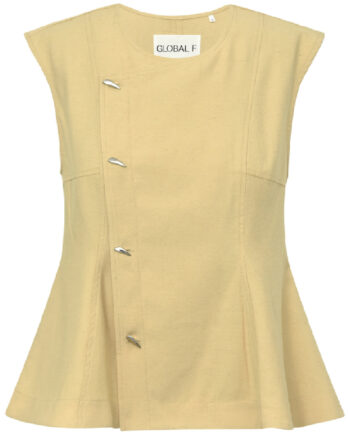 Global Funk Bluse Pammi-  Butter Yellow Melange