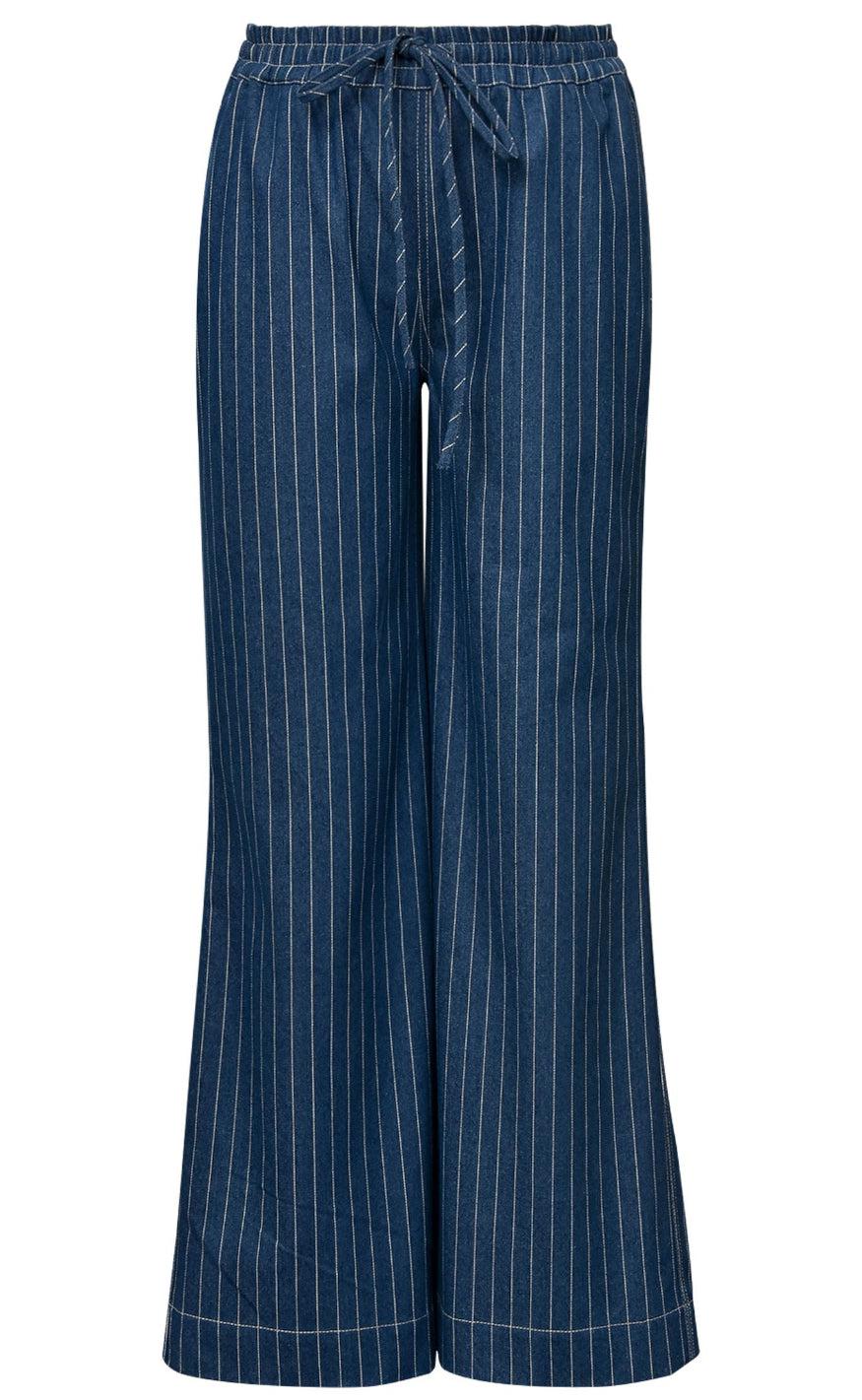 Global Funk Bukser Casanea-  Blue Stripe