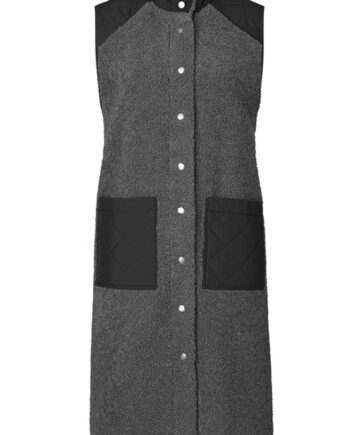 Global Funk Vest Raima Teddy Grey Black Mix